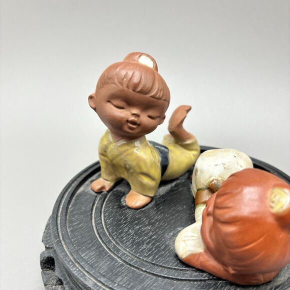 Vintage Seto Craft Stoneware Figurines Japanese Pottery Redware Terracotta Girls - Picture 4 of 10